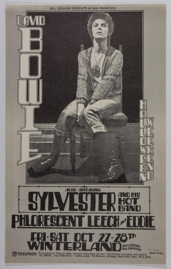 1972 David Bowie Winterland Arena Signed Poster (1 of 1)