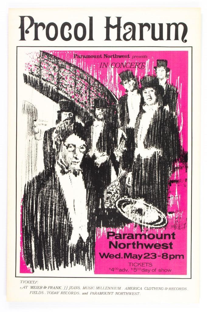 1973 Procol Harum Paramount Cardboard Poster (1 of 1)