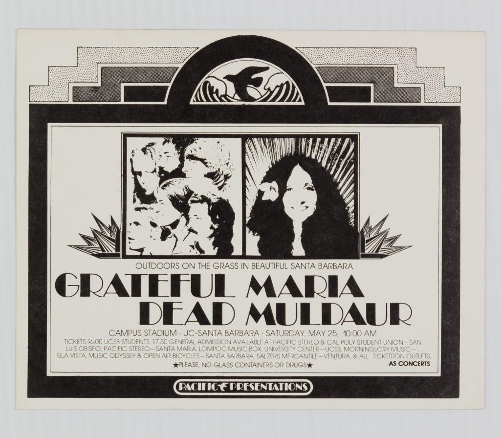 1974 Grateful Dead Santa Barbara Handbill (1 of 1)