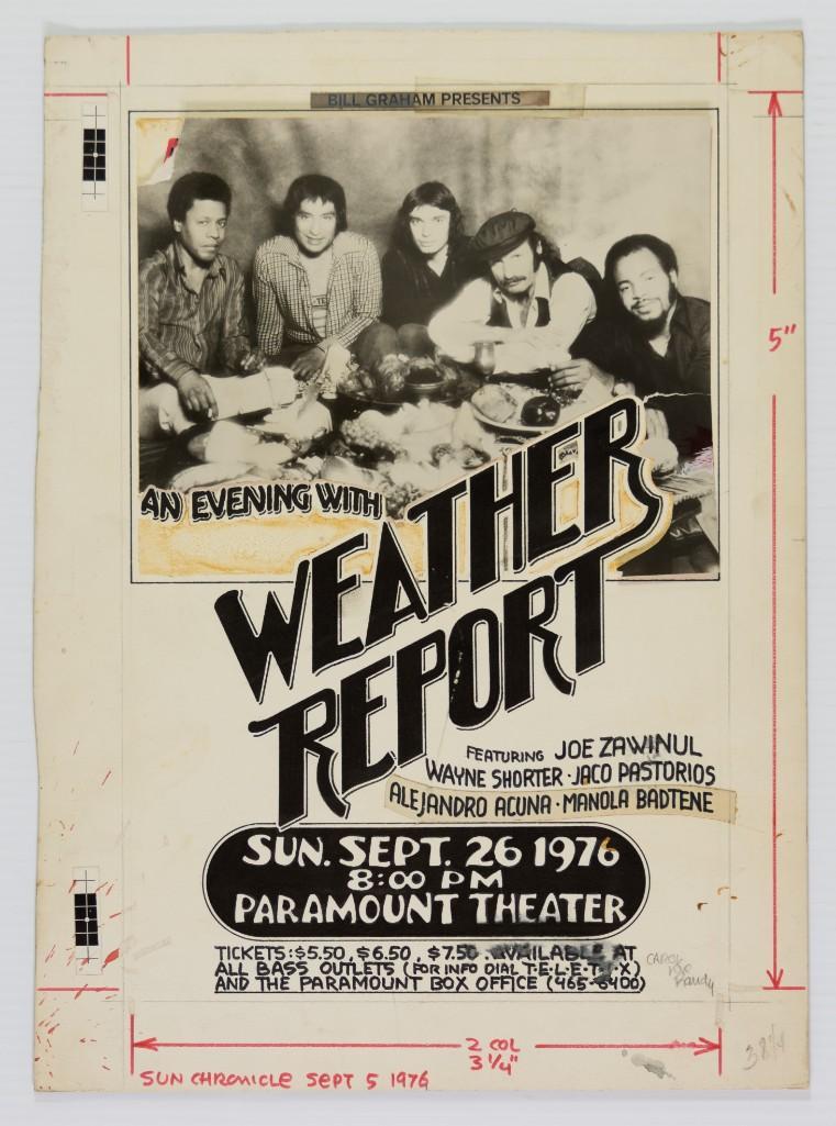 1976 Weather Report Randy Tuten Original Art (1 of 1)