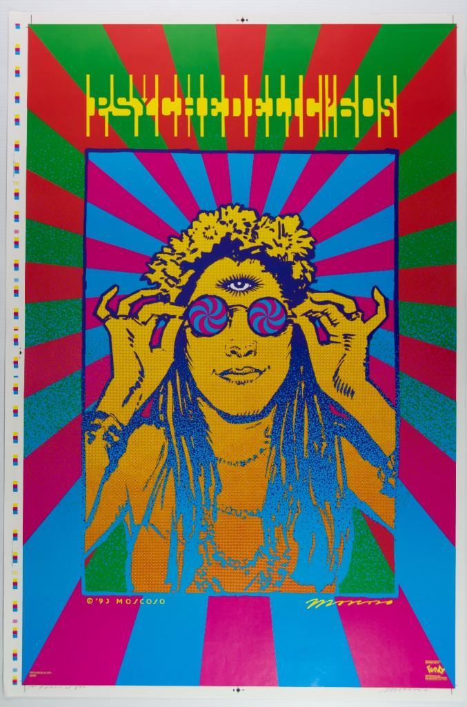 1993 Psychedelic 60s Moscoso Proof Signed Poster (1 of 1)
