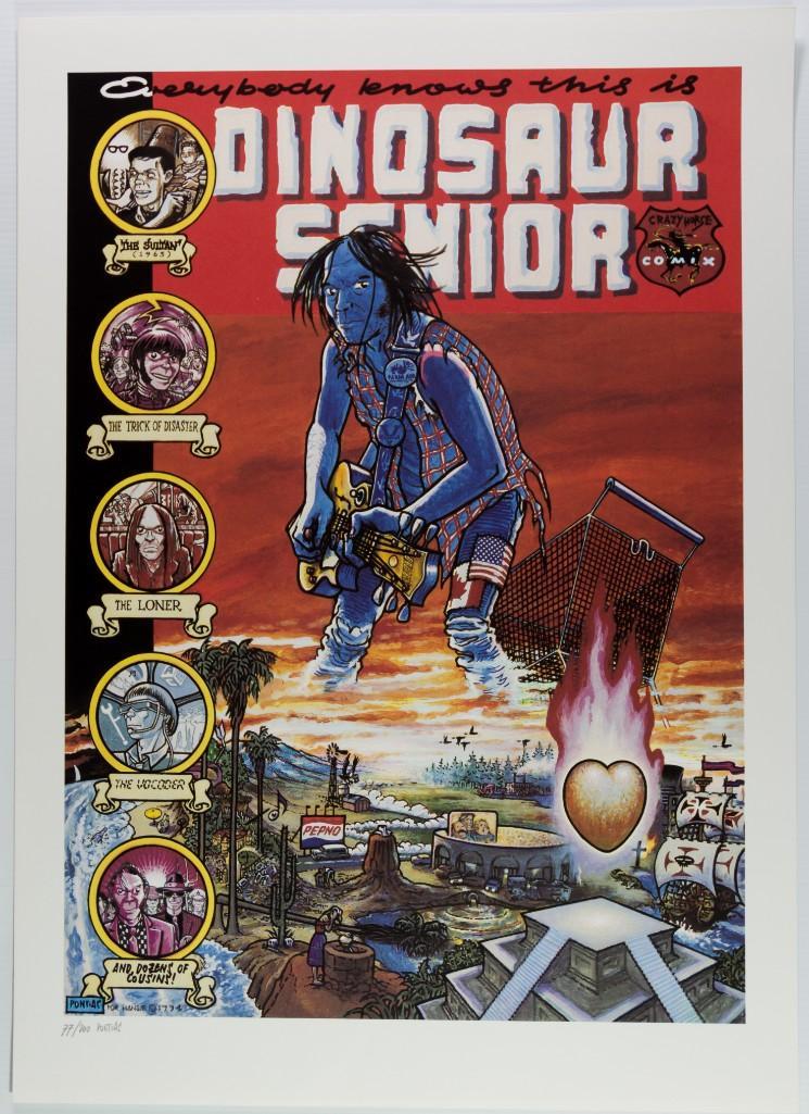 1994 Neil Young Dinosaur Senior Pontiac Signed Poster (1 of 1)