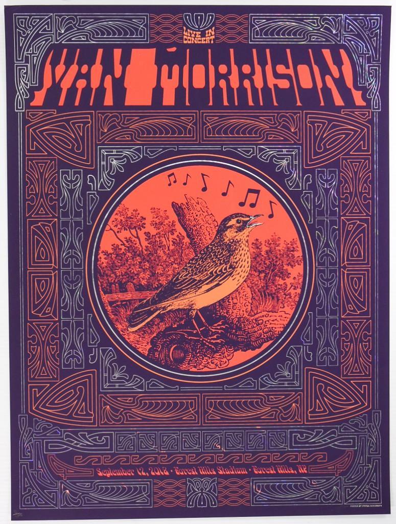 2018 Van Morrison Forest Hills Stadium Signed Poster (1 of 1)