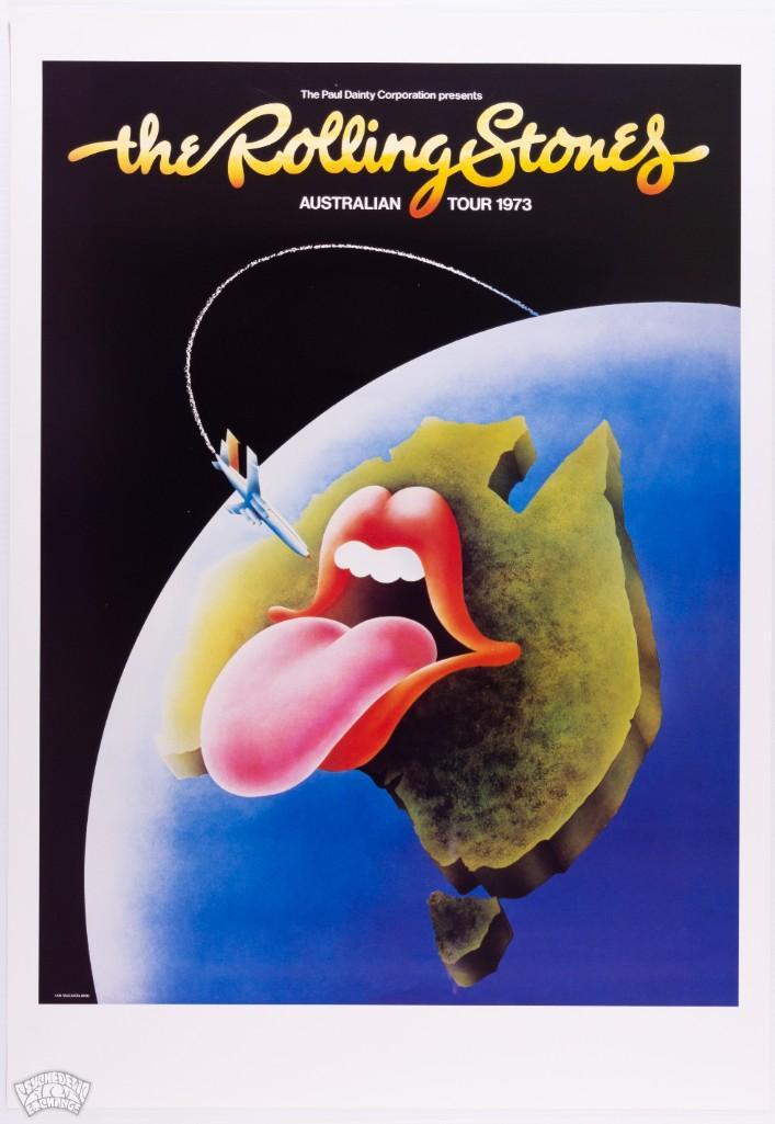 1973 Rolling Stones Australian Tour RP Poster (1 of 1)