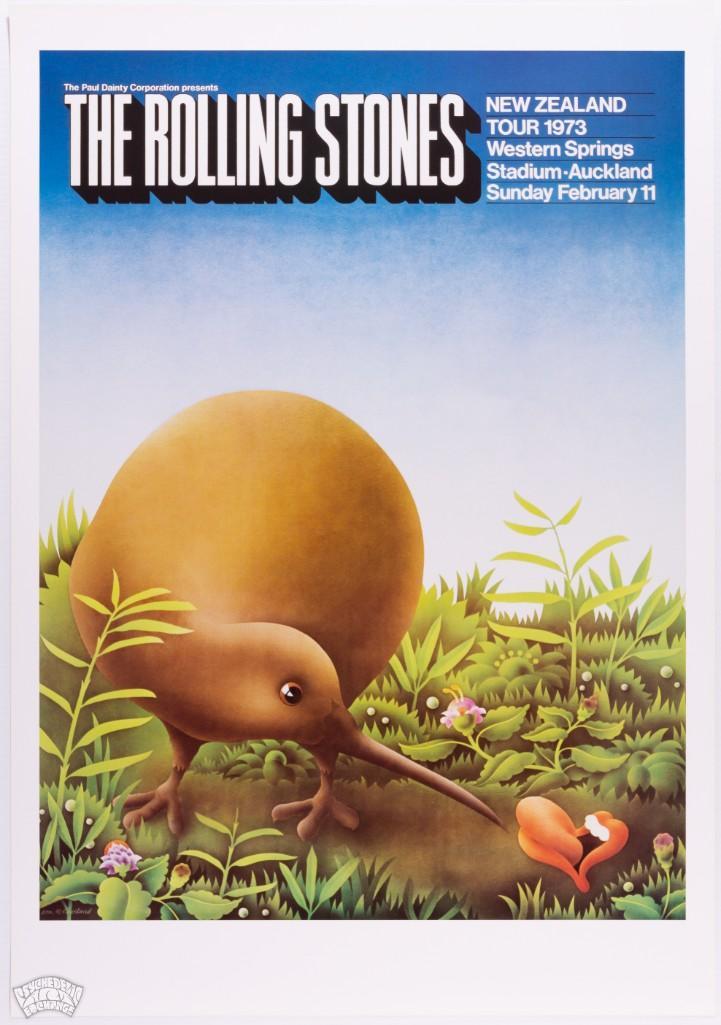 1973 Rolling Stones New Zealand Tour RP Poster (1 of 1)