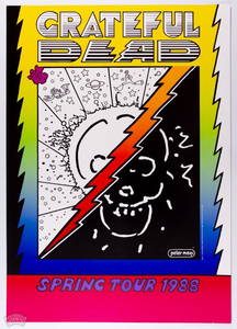 1988 Grateful Dead Spring Tour Peter Max Poster