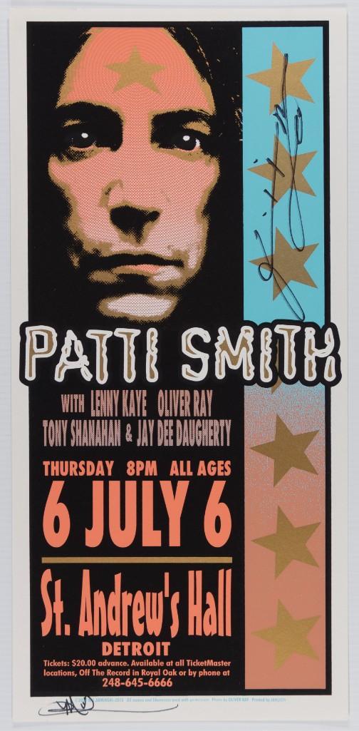 2000 Patti Smith St Andrews Hall Double Signed Poster (1 of 2)