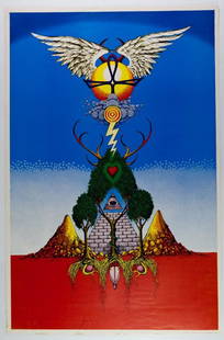 1969 Rick Griffin The Unnameable Poster: This Rick Griffin piece was published in 1968 by the Berkeley Bonaparte, an art company that the "Big Five" San Francisco poster artists founded in the late 1960s. The company was