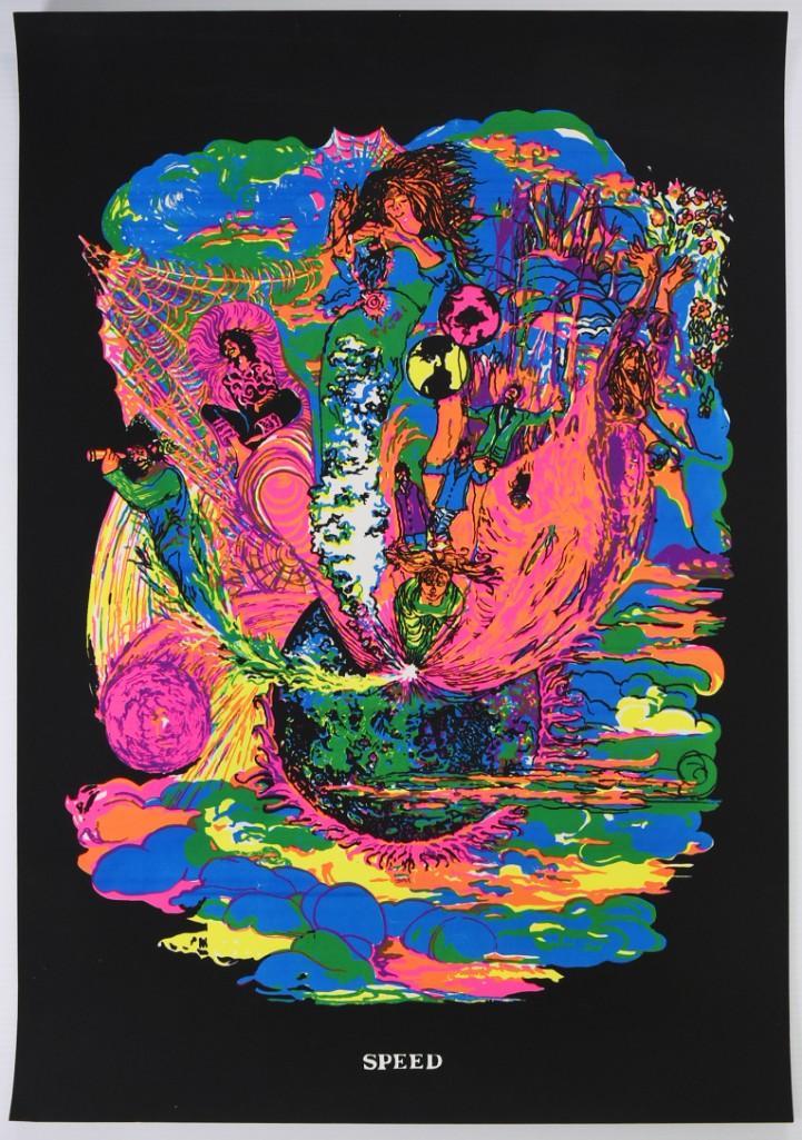 1970 Speed Vintage Blacklight Headshop Poster (1 of 2)