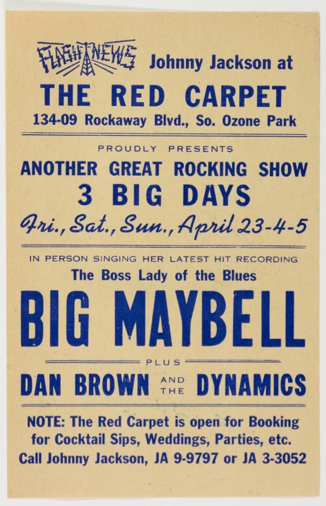1954 Big Maybelle The Red Carpet Handbill (1 of 1)