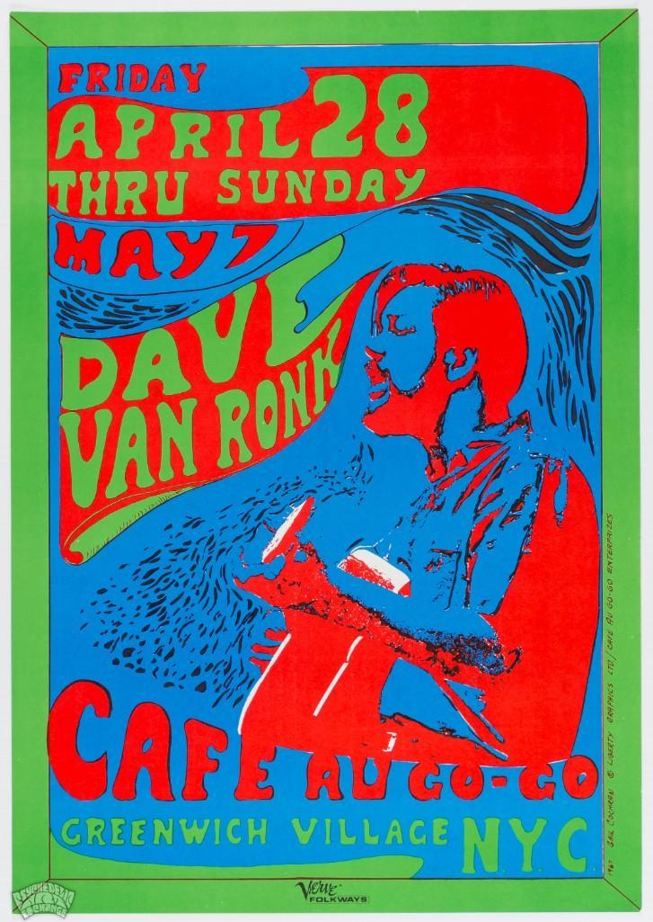 1967 Dave Van Ronk Cafe Au Go Go Poster (1 of 1)