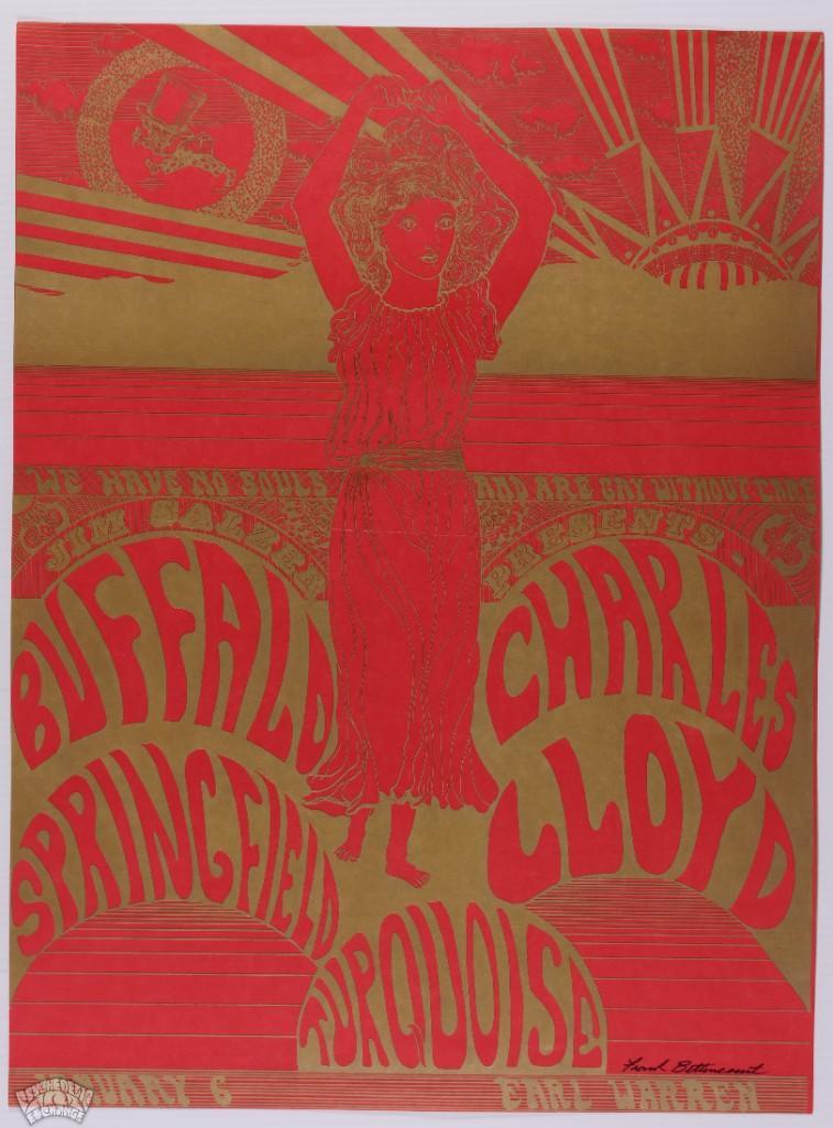 1968 Buffalo Springfield Earl Warren RP Signed Poster (1 of 2)