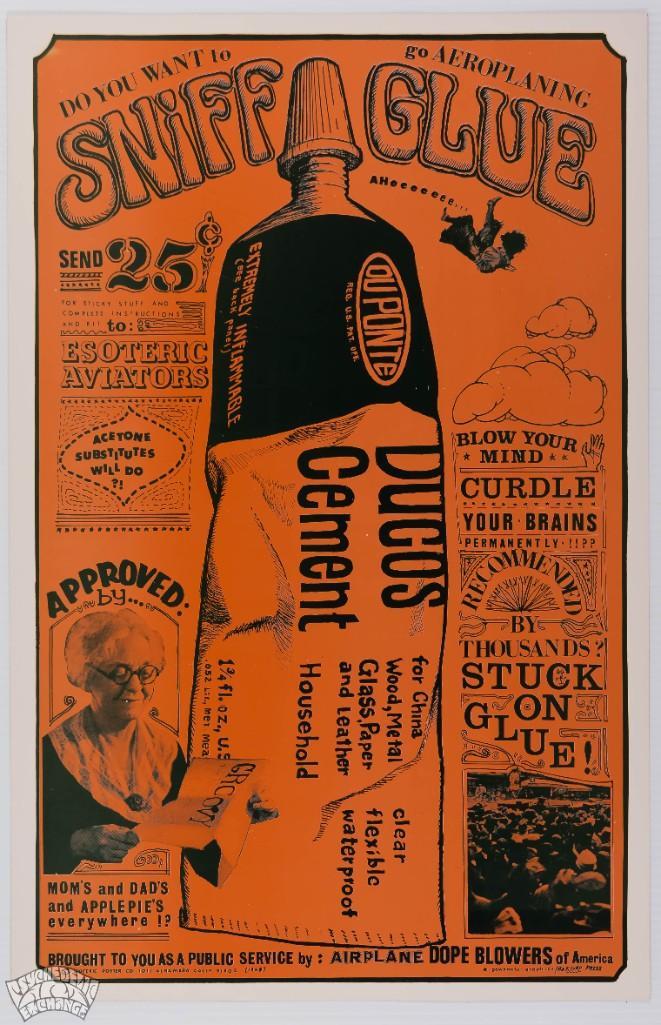 1968 Sniff Glue Headshop Poster (1 of 1)