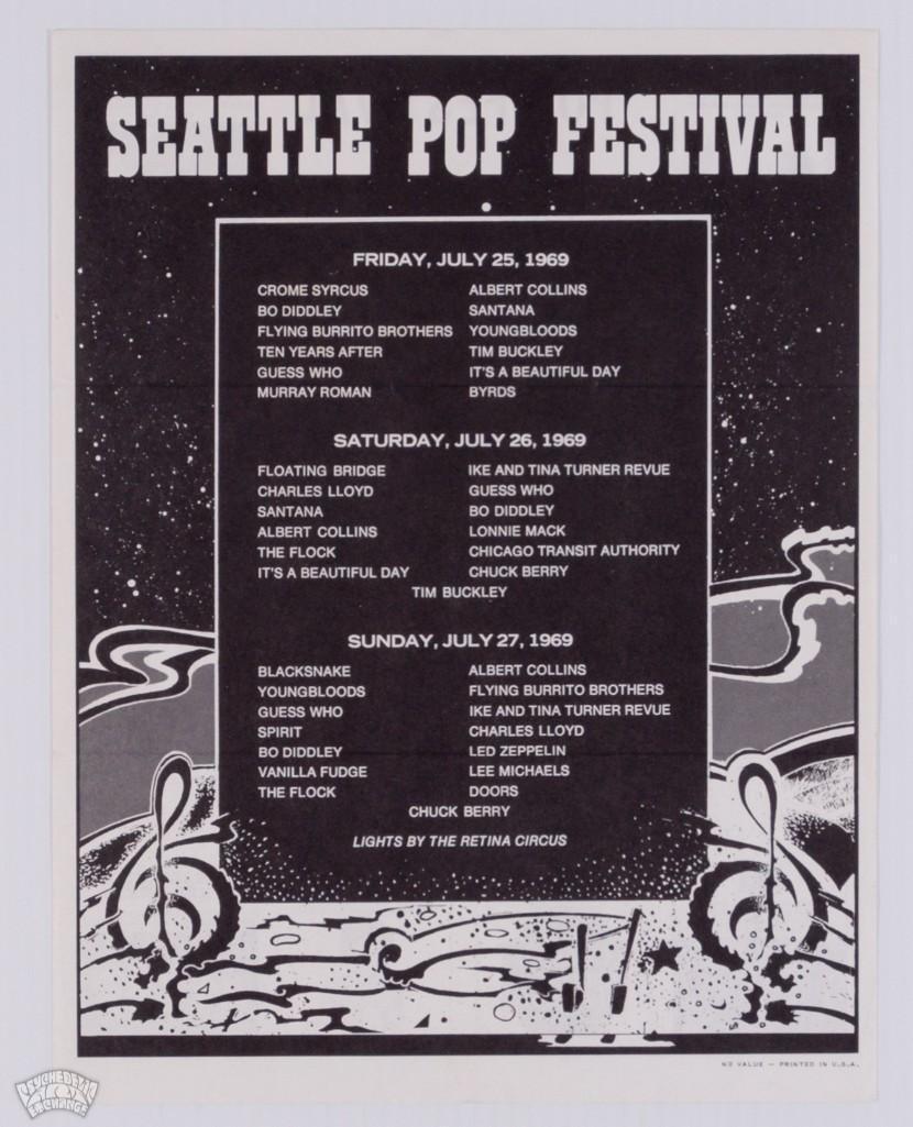 1969 Seattle Pop Festival flyer (1 of 1)