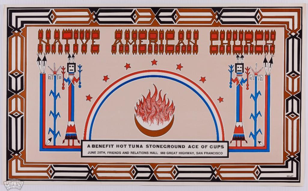 1971 Hot Tuna Native American Church Poster (1 of 2)