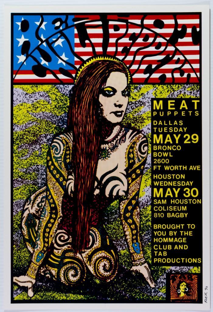 1990 Red Hot Chili Peppers Bronco Bowl Signed Poster (1 of 1)