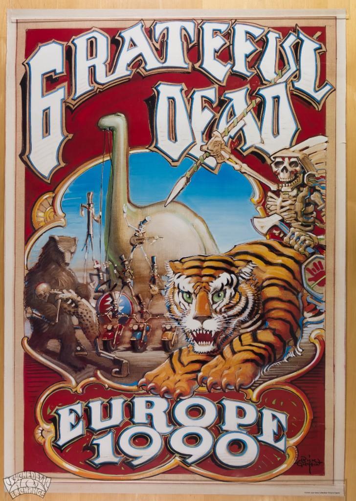 1990 Grateful Dead Europe Griffin Poster (1 of 1)