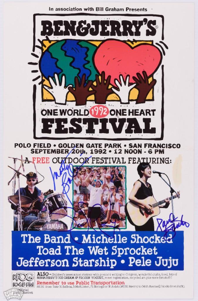 1992 The Band Ben & Jerry's Fest Signed Poster (1 of 2)