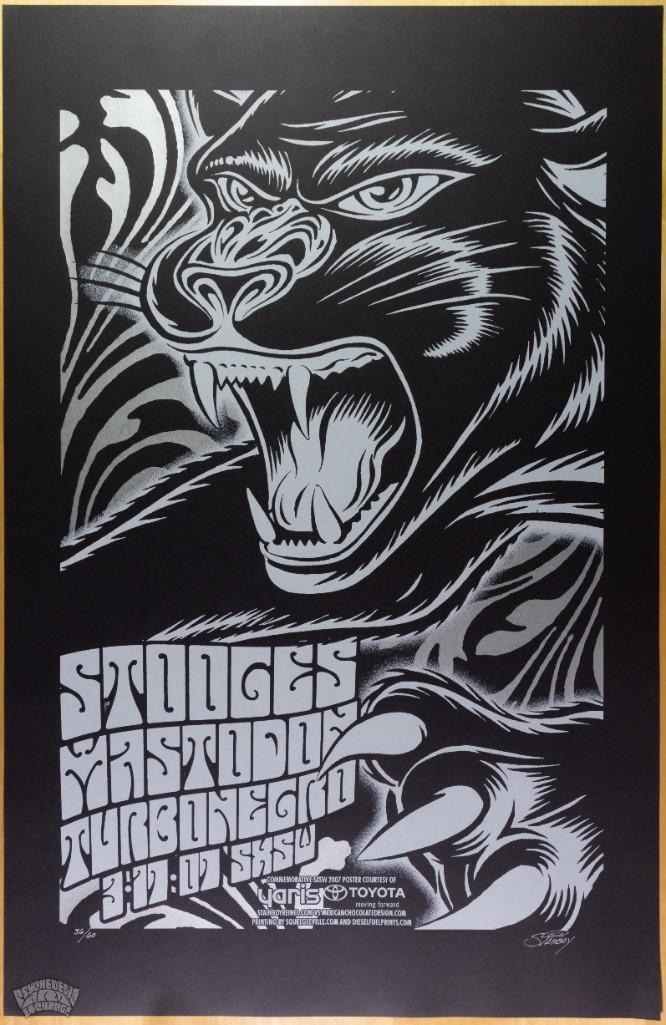 2007 Stooges Mastodon SXSW Signed LE Poster (1 of 1)