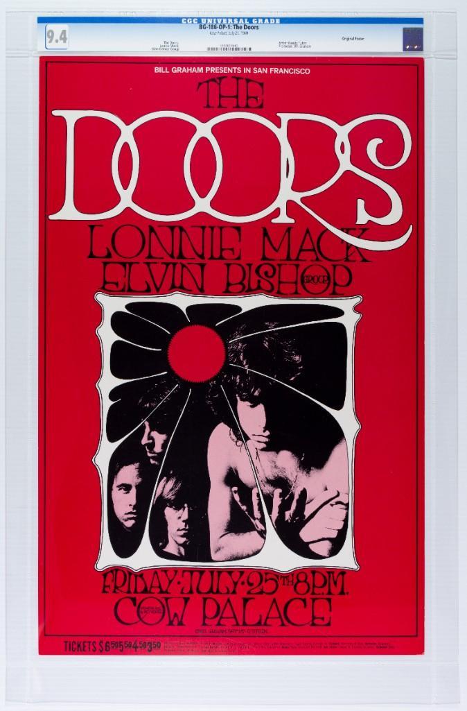 1969 BG-186 The Doors Cow Palace OP-1 Poster 9.4 (1 of 2)