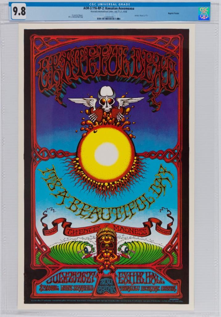 1969 AOR-3.116 Grateful Dead Exhib Hall RP Poster 9.8 (1 of 1)