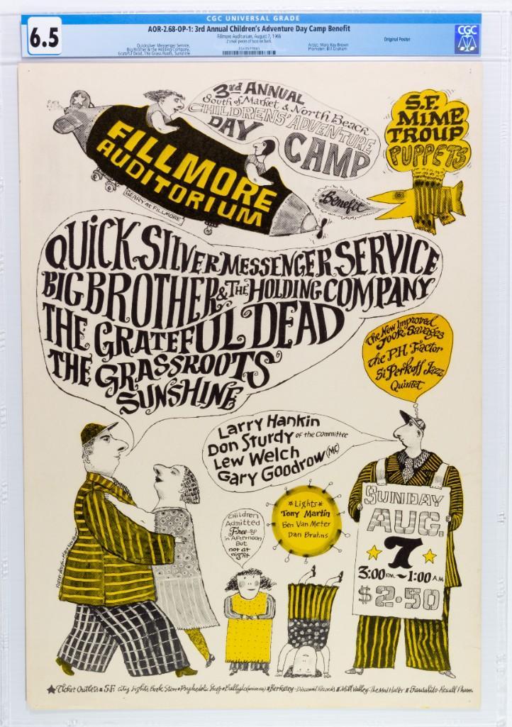 1966 AOR-2.68 Grateful Dead Fillmore OP-1 Poster 6.5 (1 of 2)