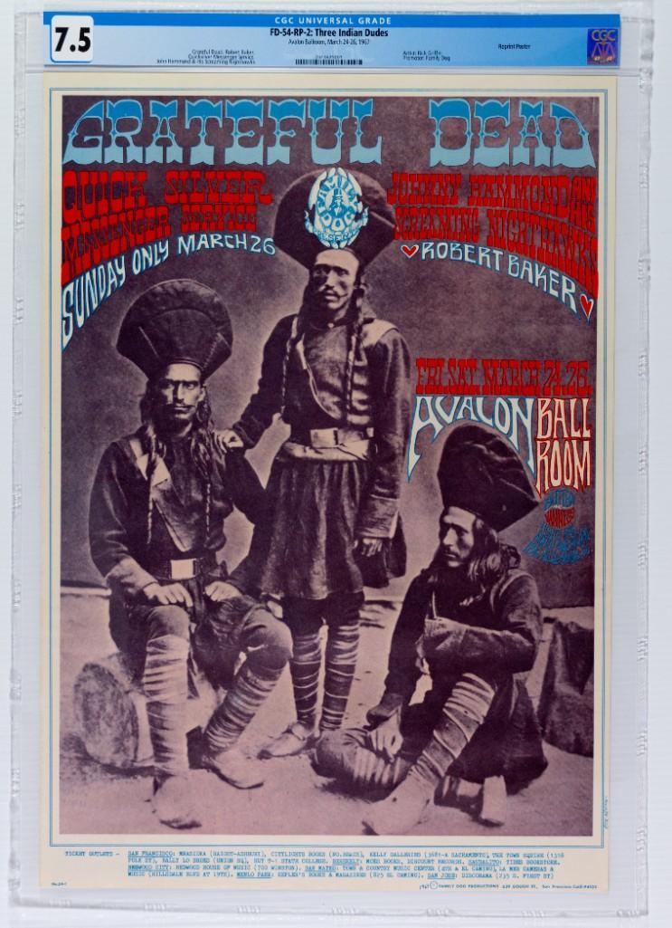 1967 FD-54 Grateful Dead Avalon Reprint Poster 7.5 (1 of 1)