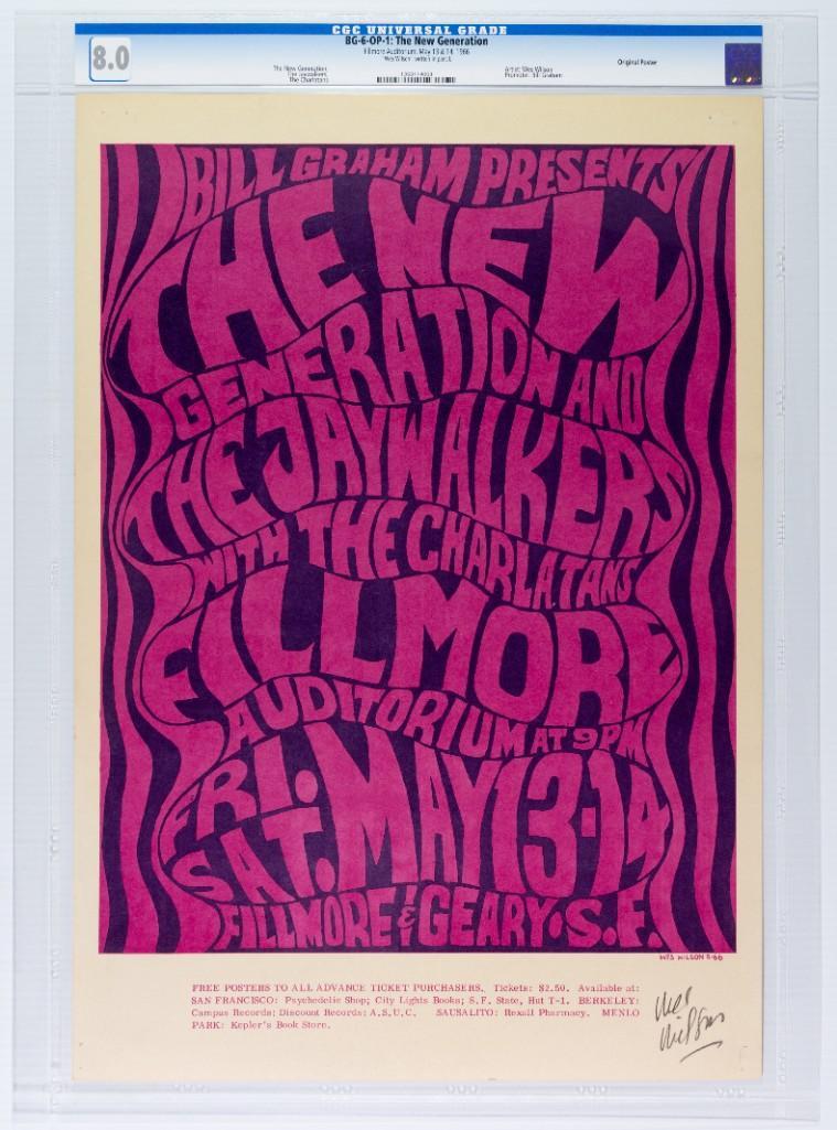 1966 BG-6 New Generation Fillmore Signed  OP-1 Poster 8 (1 of 2)