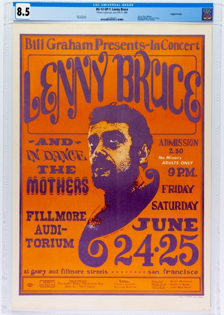 1966 BG-13 Lenny Bruce Fillmore OP-1 Poster 8.5 (1 of 2)