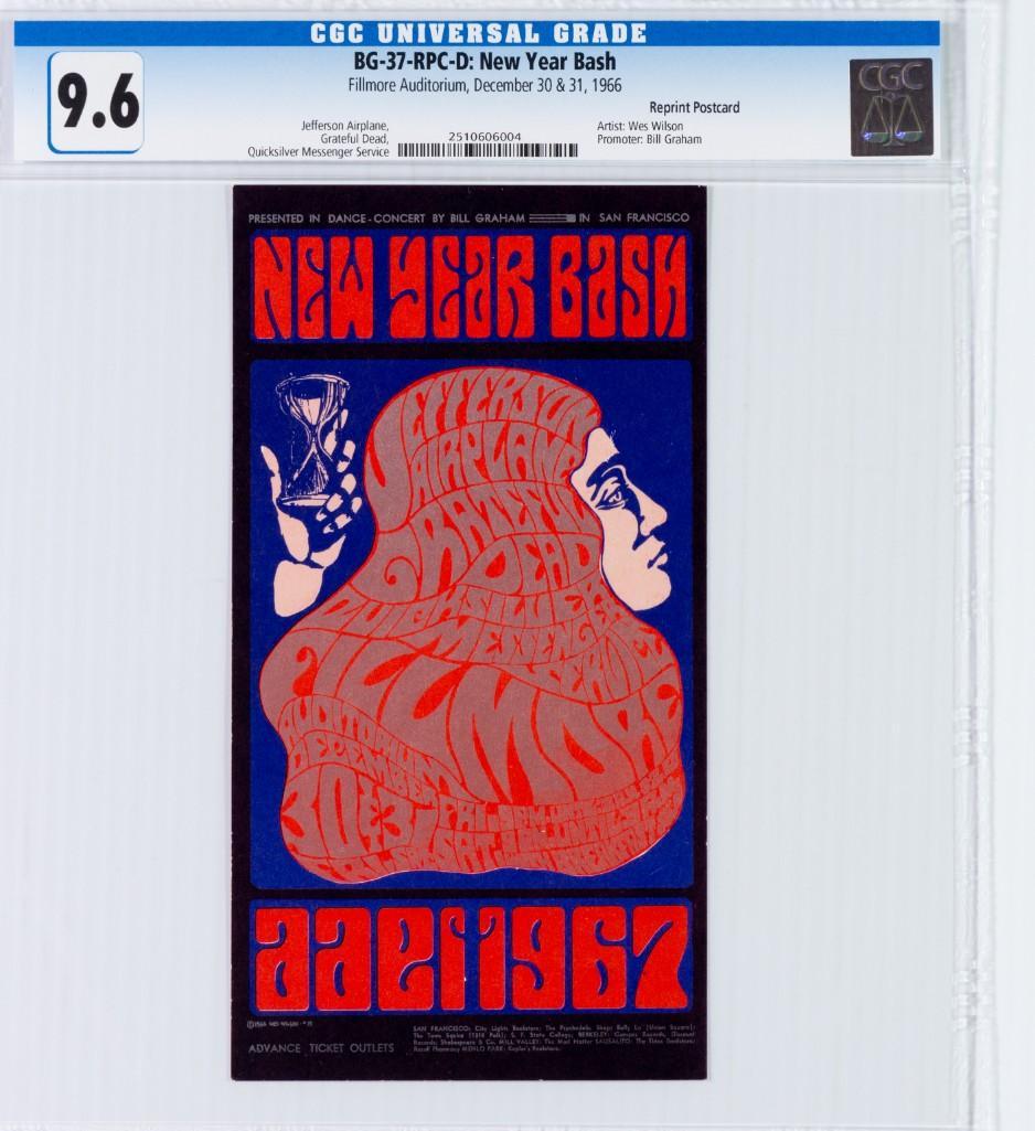 1966 BG-37 Jefferson Airplane Fillmore RP Postcard 9.6 (1 of 2)