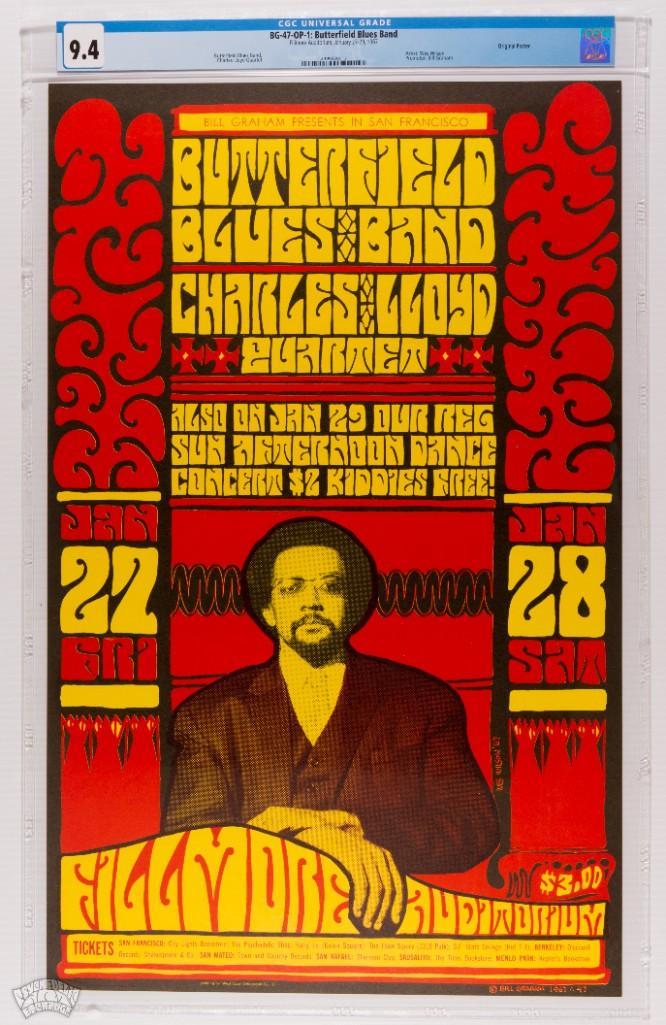 1967 BG-47 Butterfield Blues Fillmore OP-1 Poster 9.4 (1 of 1)