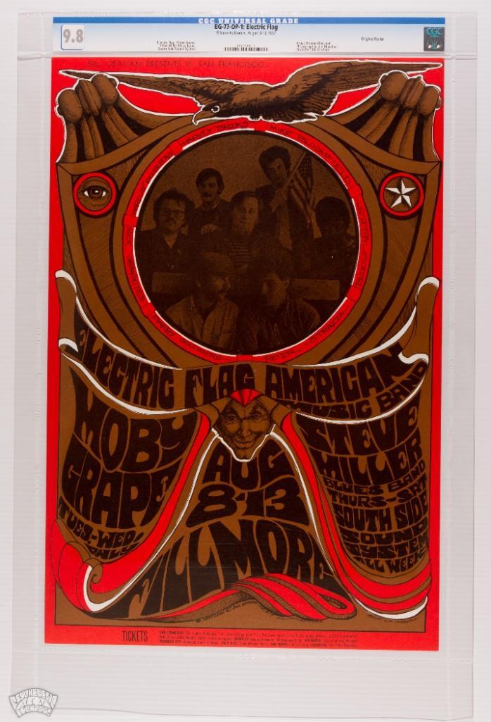 1967 BG-77 Electric Flag Fillmore OP-1 Poster 9.8 (1 of 1)