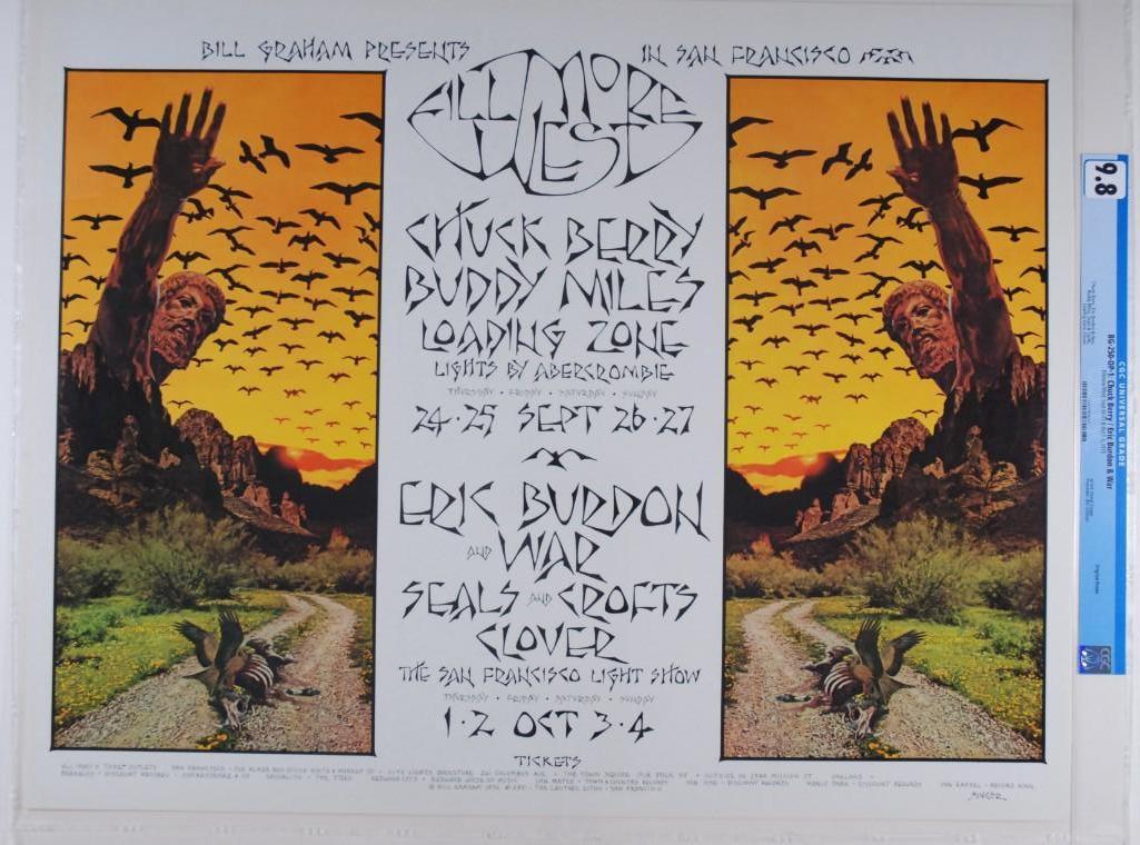 1970 BG-250 Chuck Berry Fillmore West OP-1 Poster 9.8 (1 of 1)