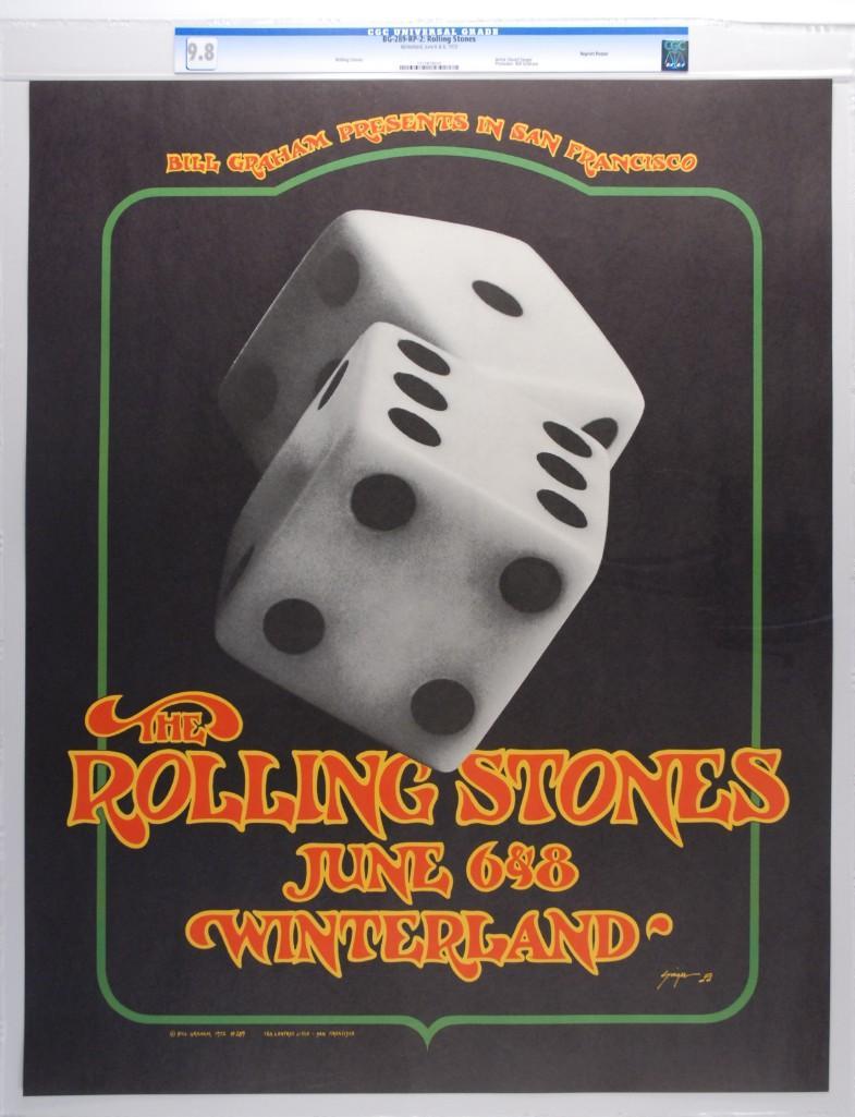 1972 BG-289 Rolling Stones Winterland RP Poster 9.8 (1 of 1)