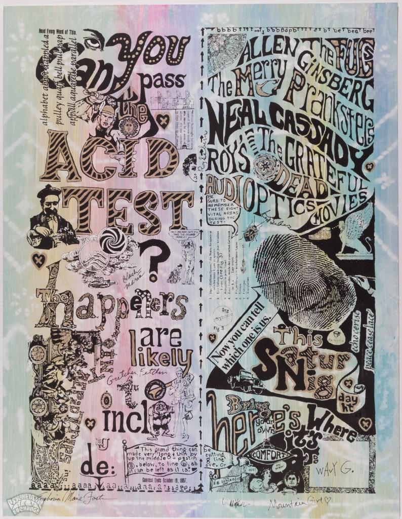 1965 Acid Test Foster Estate Hand Painted SIGNED Poster (1 of 1)