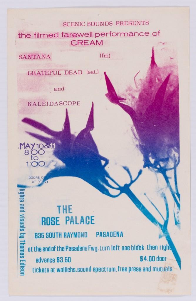 1969 Grateful Dead Rose Palace Original Handbill (1 of 1)