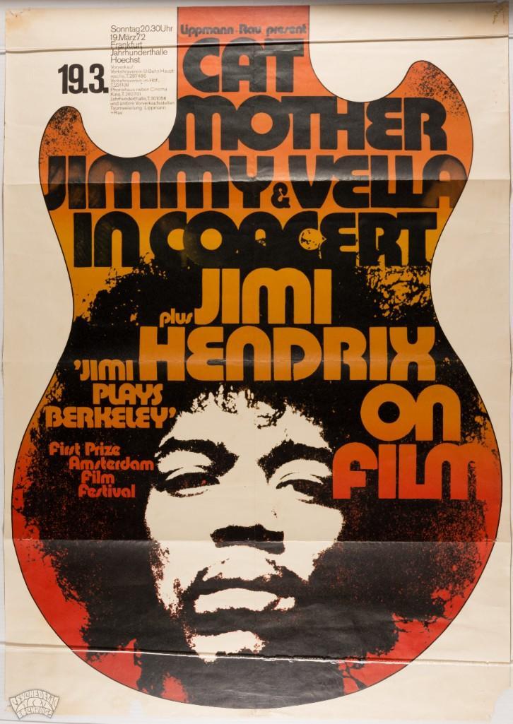 1972 Jimmy & Vella Amsterdam Hendrix Film Kieser Poster (1 of 1)