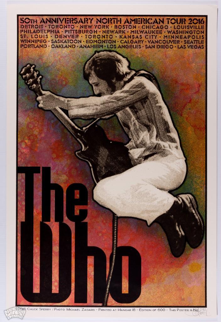 2016 The Who 50th Anniversary Sperry Signed LE Poster (1 of 1)