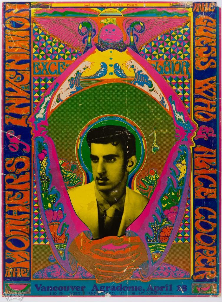 1969 Frank Zappa Mothers Alice Cooper Vancouver Poster (1 of 2)