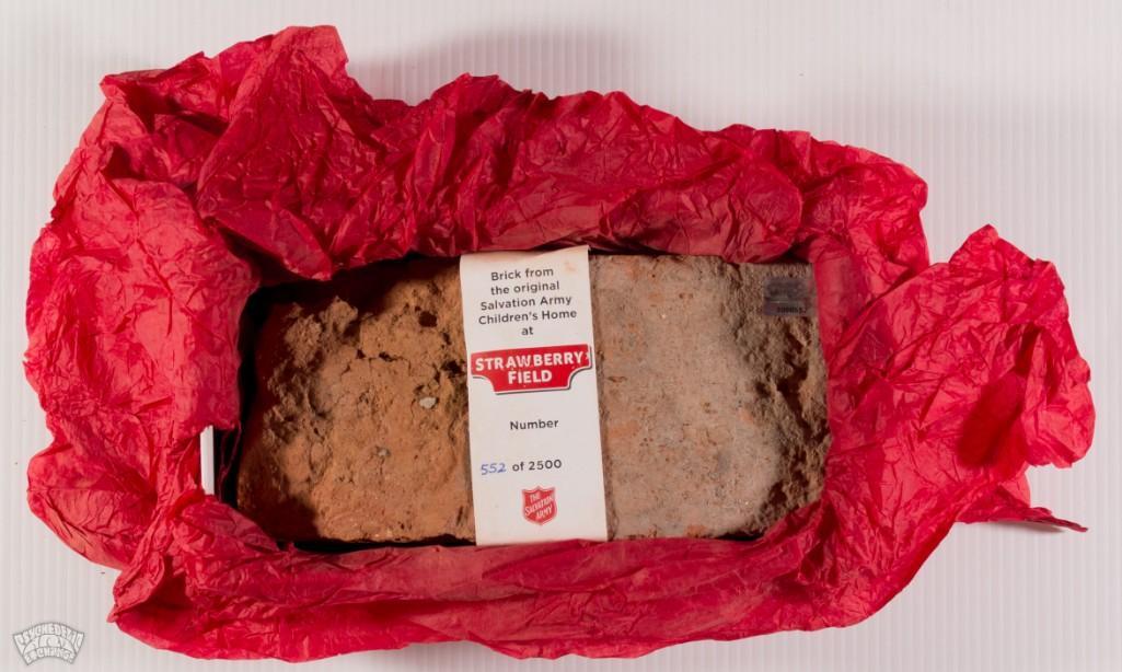 2018 Beatles Related Limited ED Strawberry Field Brick: LIMITED EDITION Strawberry Field recovered Victorian brick. The name Strawberry Field became immortalized in February 1967 with the release of The Beatles single Strawberry Fields Forever written by J