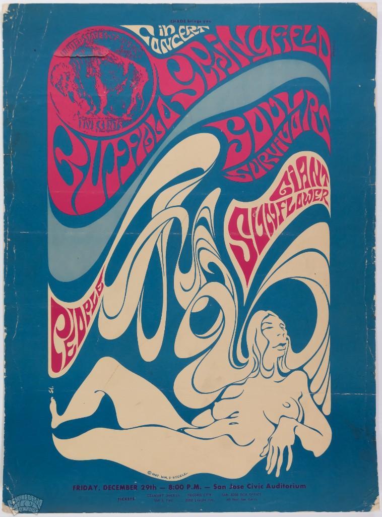 1967 Buffalo Springfield San Jose Civic Original Poster (1 of 2)