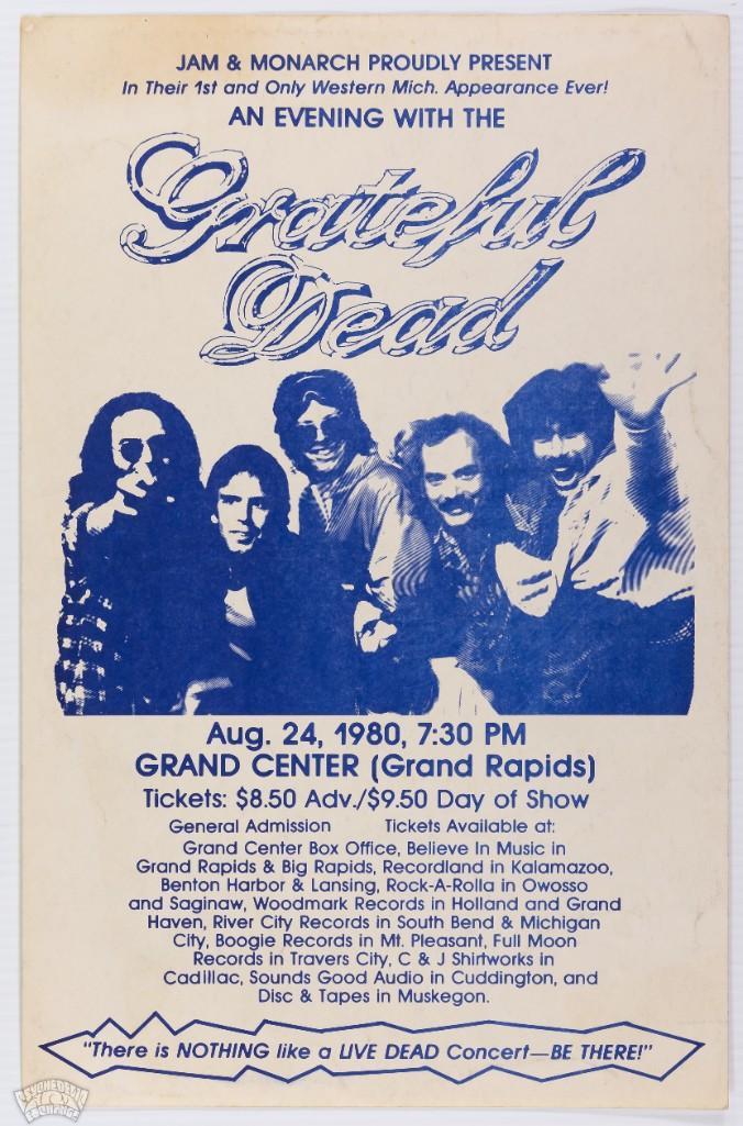 1980 Grateful Dead Grand Rapids Original Poster (1 of 2)