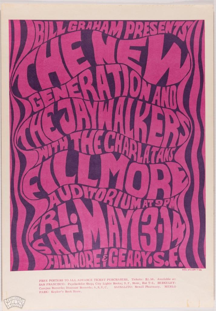 1966 BG-6 The Jaywalkers Fillmore OP-1 Poster (1 of 1)
