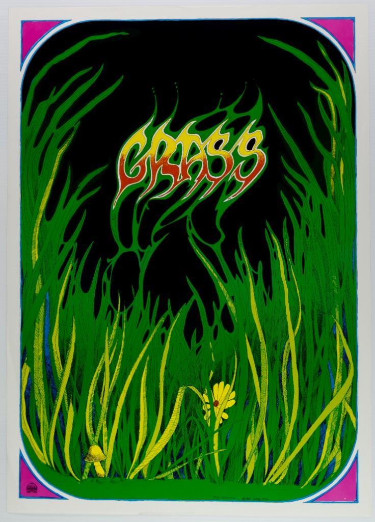 1967 Greg Irons Grass Original Headshop Poster (1 of 1)
