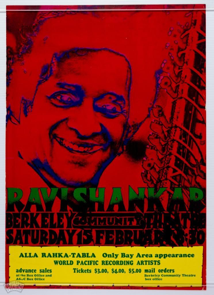 1969 Ravi Shankar Berkeley Original Poster (1 of 2)
