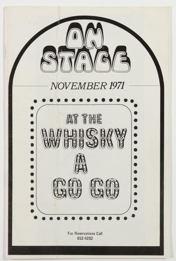 1971 Yes Eric Burdon Whiskey a Go Go Concert Program (1 of 3)