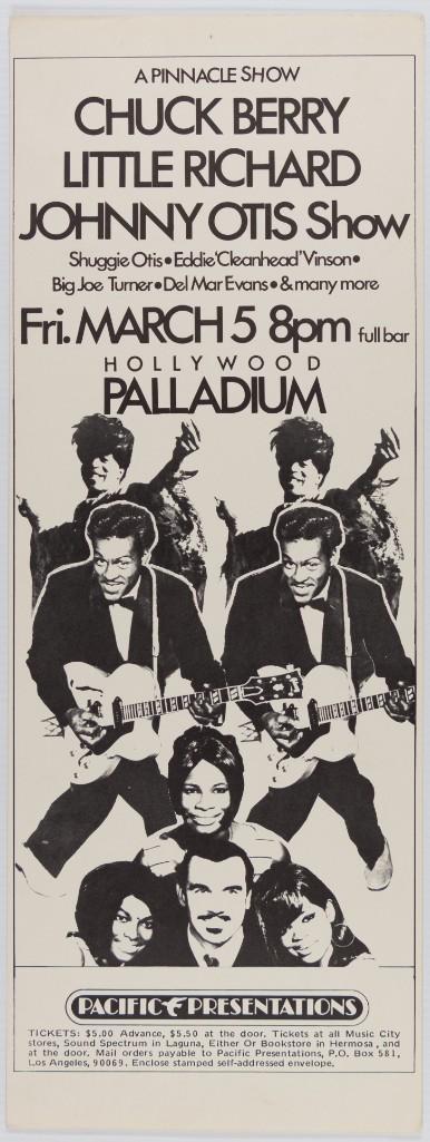 1971 Chuck Berry Little Richard Palladium Poster (1 of 2)