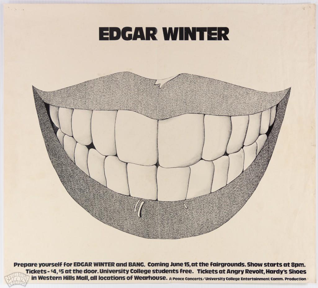 1973 Edgar Winter University College Fairgrounds Poster (1 of 2)