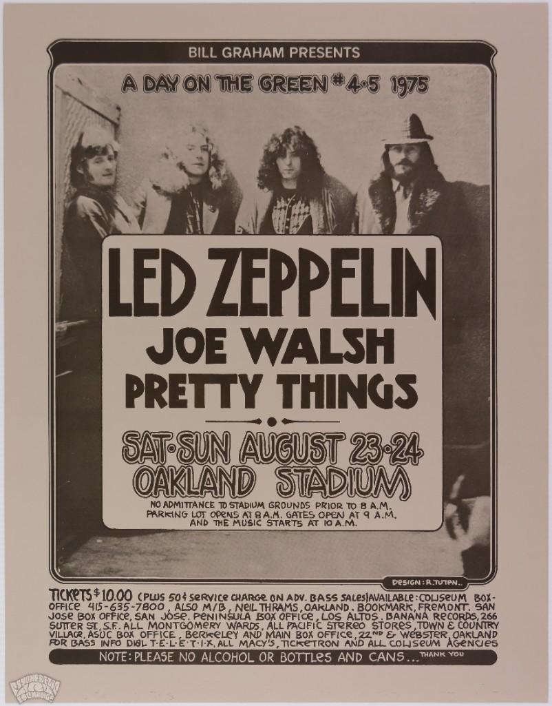 1975 Led Zeppelin Oakland Stadium Original Poster (1 of 1)