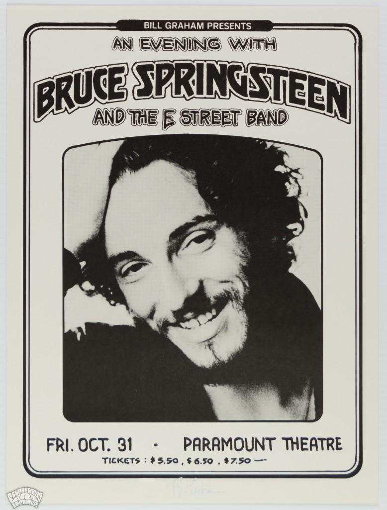 1975 Bruce Springsteen The Paramount Signed Poster (1 of 1)